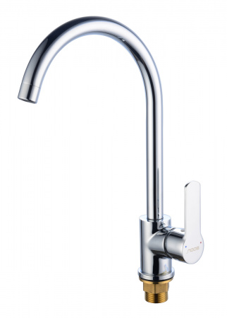 BRIMIX 82209 Смеситель кух черн алюм(Г-образный излив)