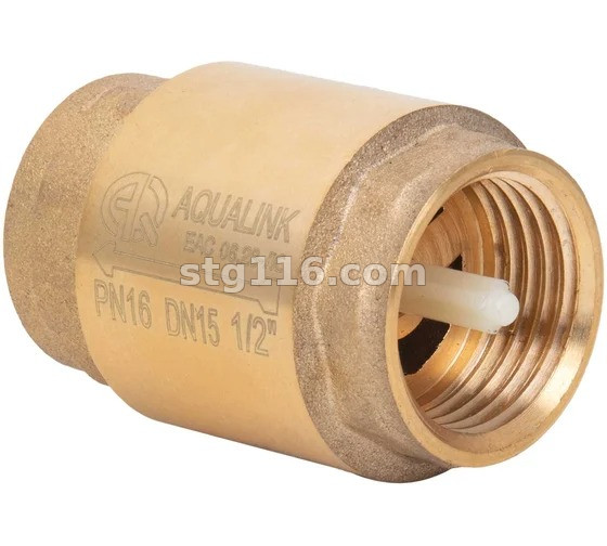 Клапан лат. обратный 1/2" с пласт.сердечником AQUALINK